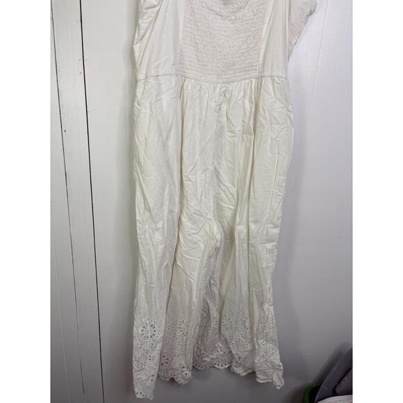 Lane Bryant Jumpsuit Womens 20 Eyelet Wide Leg Tie Stretch Waist Bridal Shower - Picture 9 of 9